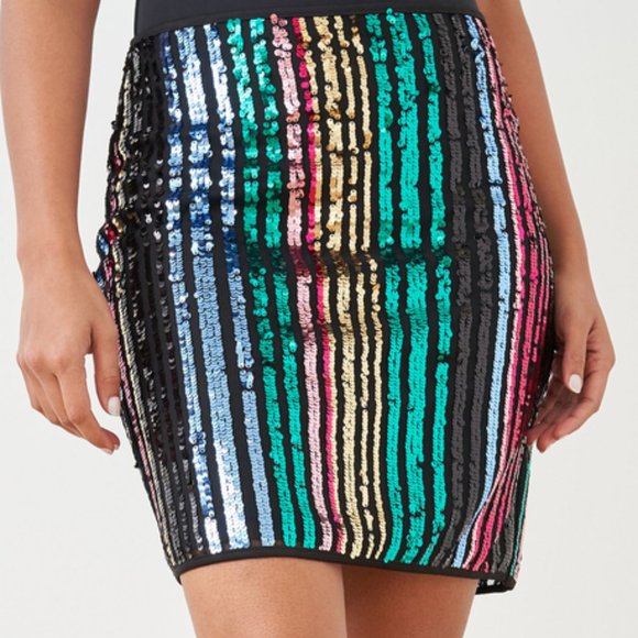 Sequin Mini Skirt - Picture 1 of 5